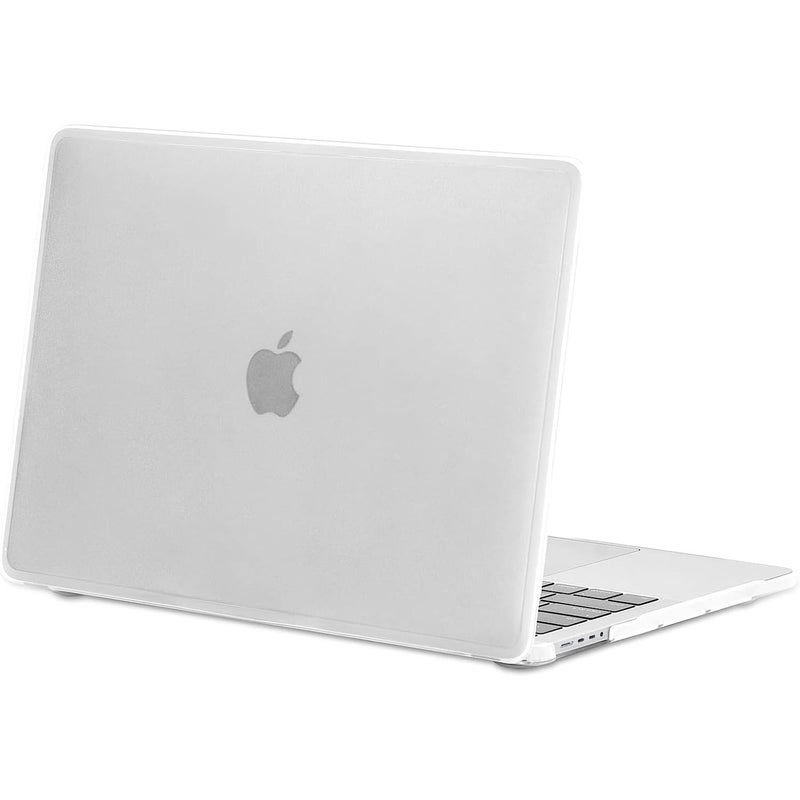 BlueSwan Anti-Cracking Hard Shell Case Compatible with MacBook Pro 14-inch 2024-2021 Release M3 M2 M1  Anti-Fingerprint Soft TPU Bumper  Frosted Clear(Clear Bumper) - Image 1